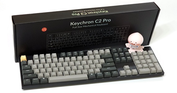 스텔스같은 조용함과 타건감 좋은 키크론 C2 Pro 저소음적축 풀배열 기계식키보드